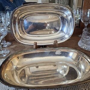 Reed & Barton Silver and Gold Plated Serving Trays